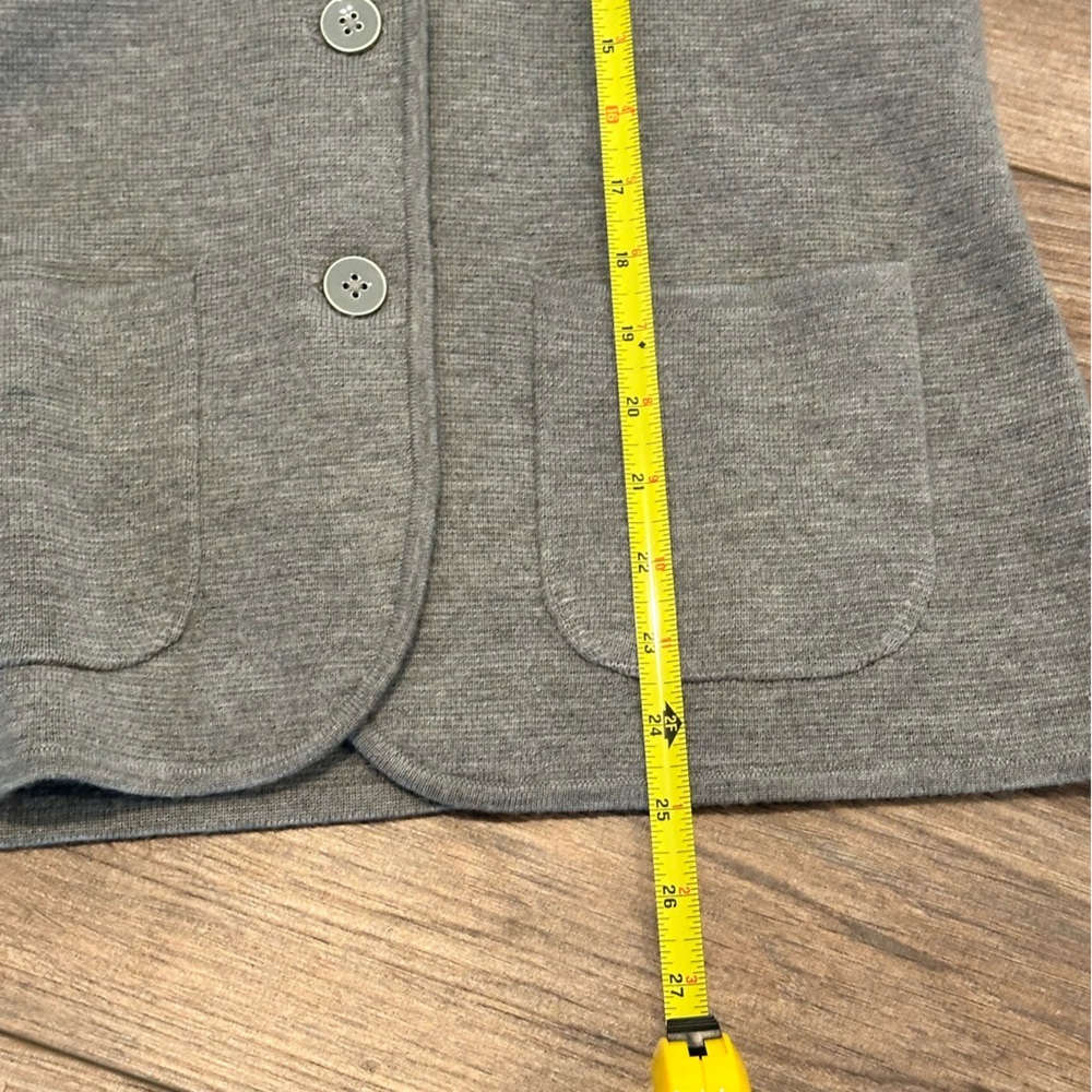 NWOT Talbots Merino Wool Grey Sweater Blazer Size Small - Picture 9 of 10